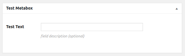 The above metabox rendered on a WordPress page.